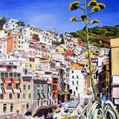 Accroché à la Côte Riomaggiore - Italie