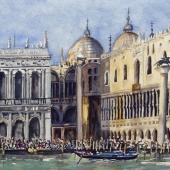 Piazzetta : Vue du Grand Canal à Venise